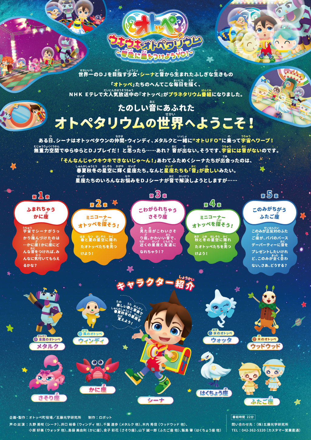 オトッペのウキウキオトぺタリウム ー星座に音をつけようyo ー こむこむ館 オトッペのウキウキオトぺタリウム ー星座に音をつけようyo ー こむこむ館